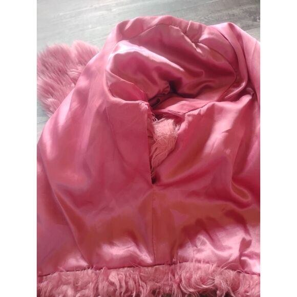 NWD. New Woman Design, Women's Size Medium Pink Faux Fur Peacoat - Picture 6 of 8